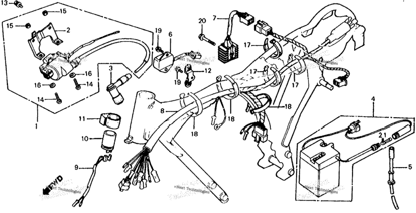Wire Harness + Ignition Coil 81-82