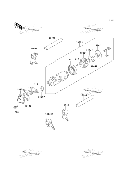 Gear Change Drum/Shift Fork(S)