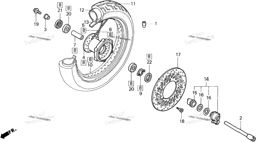 Vt1100c2front Wheel