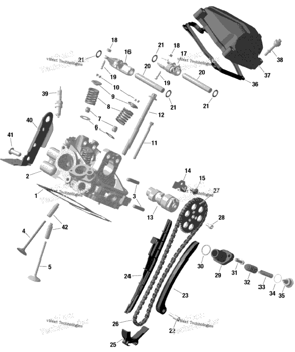 Rotax - Cylinder Head, Rear