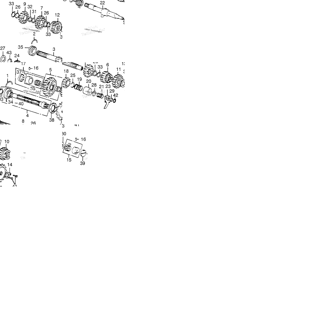 Transmission + Kick Spindle
