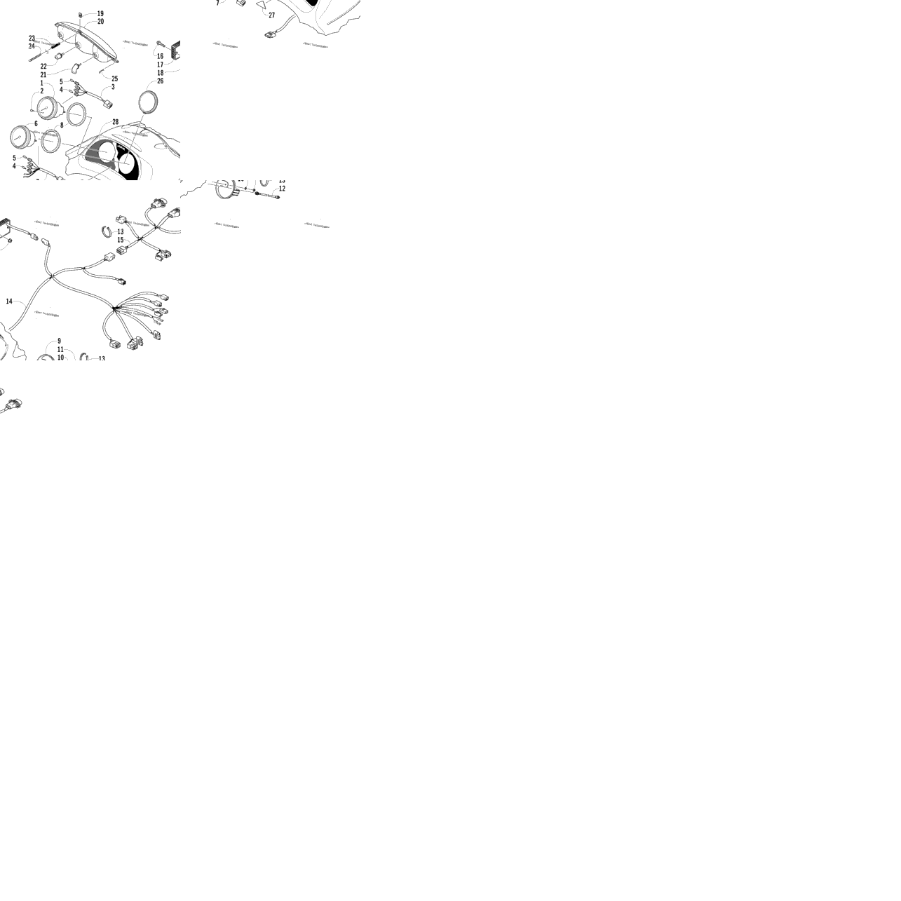 Headlight, Instruments, And Wiring Assemblies