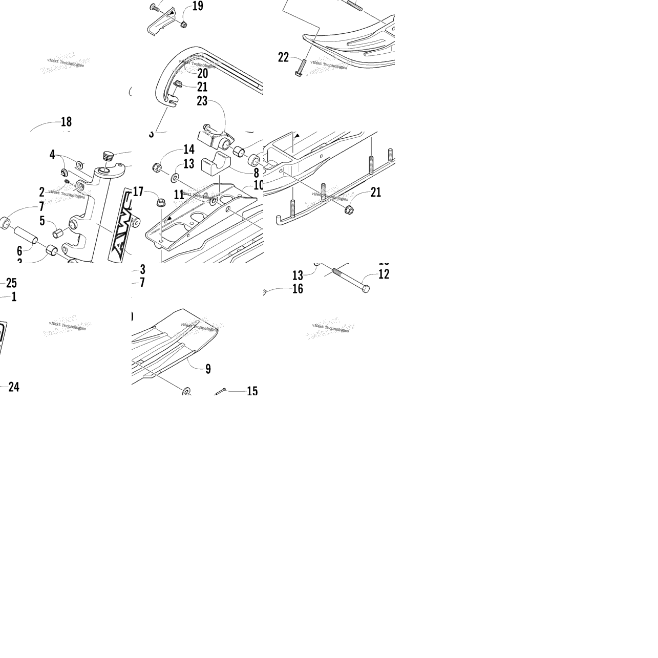 Ski And Spindle Assembly