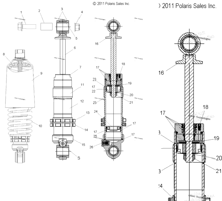 Suspension, Shock, Front (49Snowshockfront)
