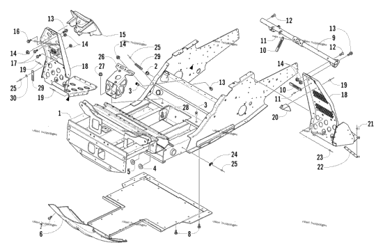 Front Frame And Footrest Assembly
