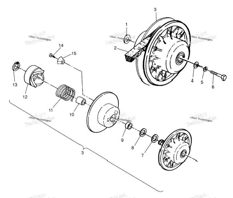 Driven Clutch Assembly Trail Boss
