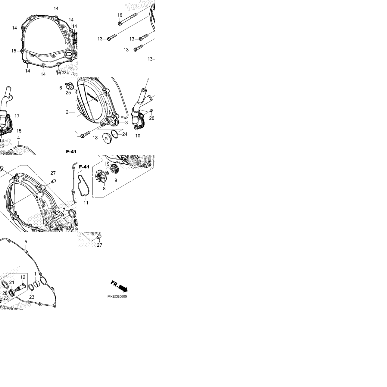 Right Crankcase Cover @Water Pump