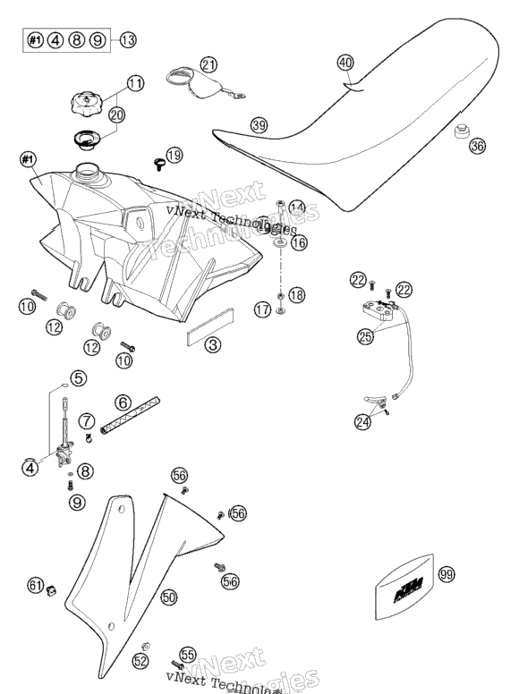 Tank, Seat, Cover