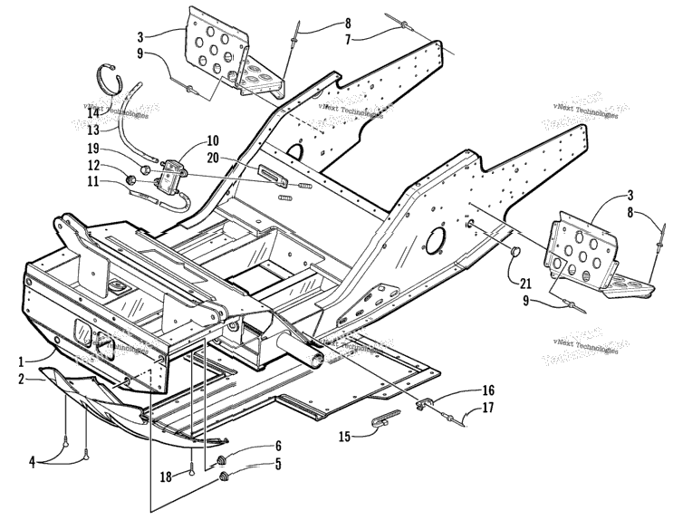 Front Frame And Footrest Assembly