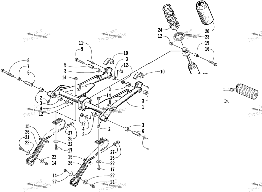 Rear Suspension Front Arm Assembly