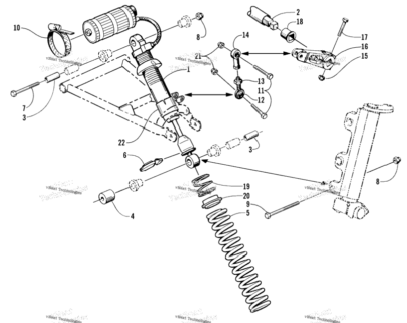 Shock Absorber And Sway Bar Assembly