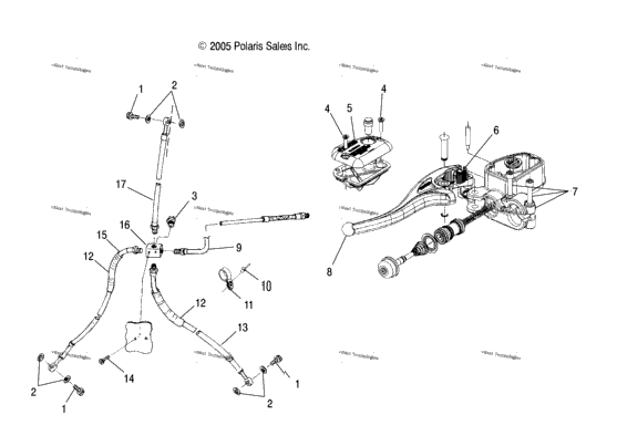 Controls Master Cylinder/Brake Line /Ab