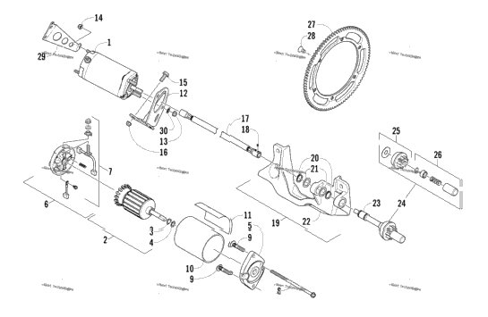 Flex-Drive Starter Motor Assembly