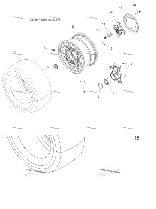 Wheels, Rear & Hub A15sxa85aa/Ac/Aj