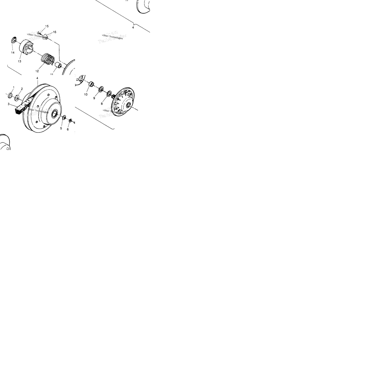 Driven Clutch Assembly Sportsman 4X4