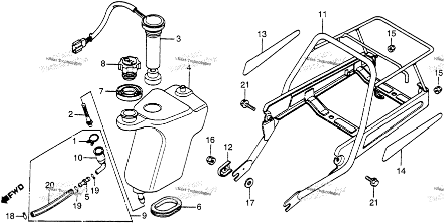 Oil Tank + Rear Carrier
