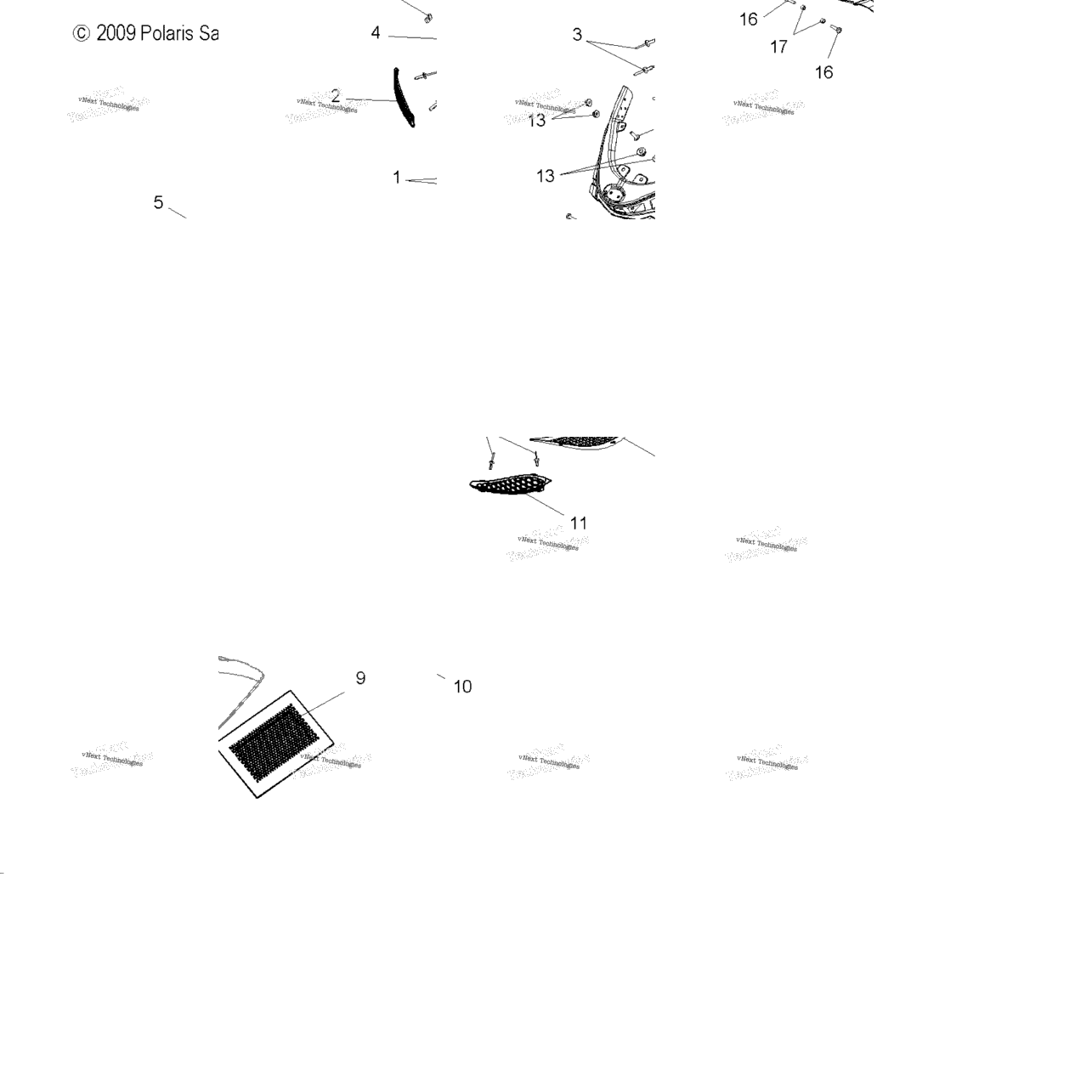 Body, Hood Screens & Hinge Asm