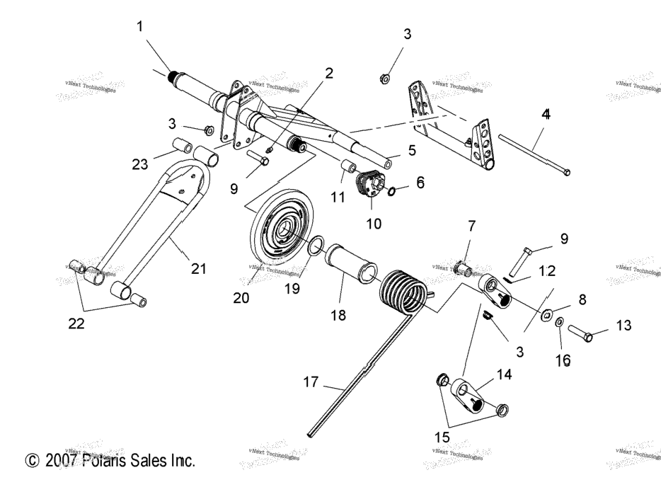 Suspension, Torque Arm, Rear