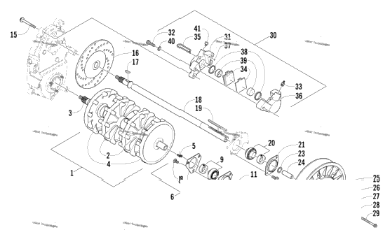 Drive Train Shafts And Brake Assemblies