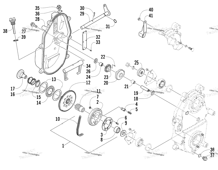 Drive/Reverse Dropcase Assembly (Optional)