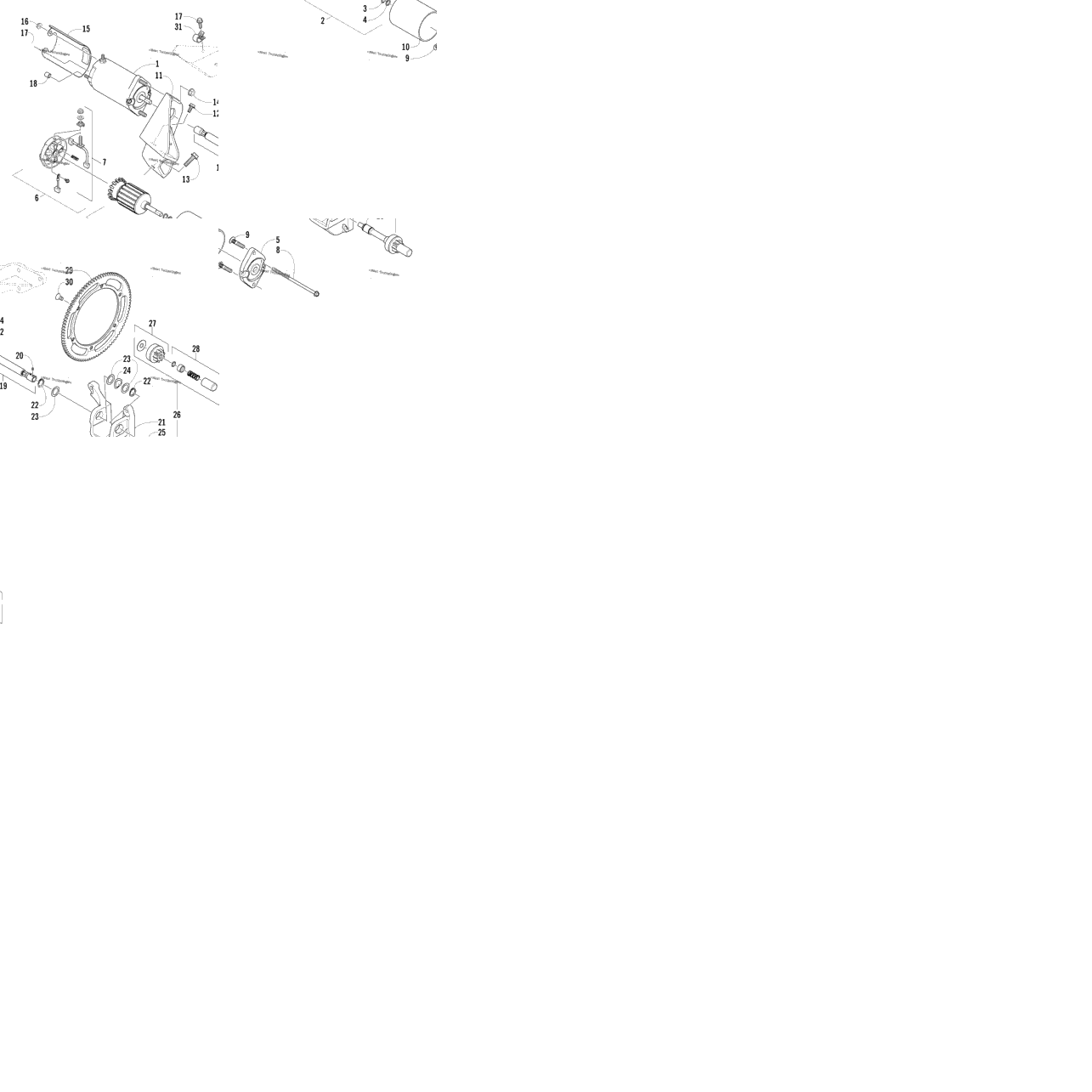 Flex-Drive Starter Motor Assembly (Optional)