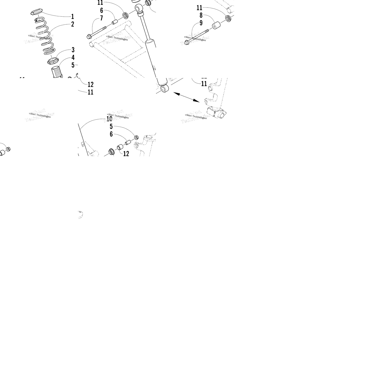 Front Suspension Shock Absorber Assembly