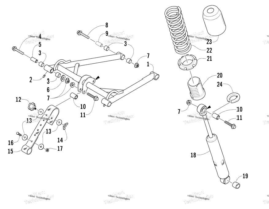 Rear Suspension Front Arm Assembly