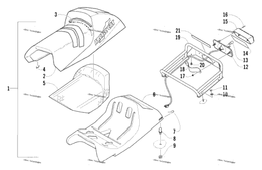 Seat, Rack, And Taillight Assembly