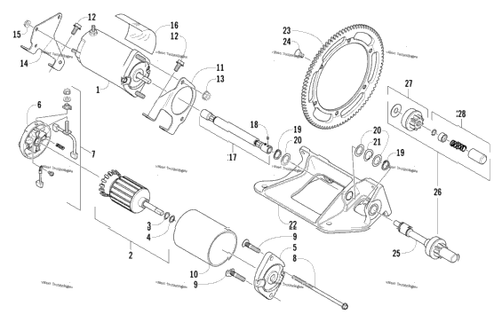 Flex-Drive Starter Motor Assembly