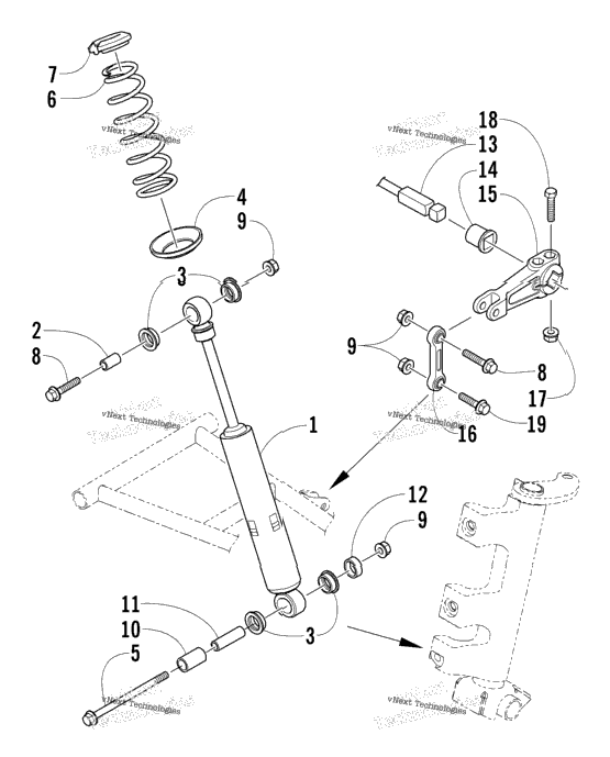 Shock Absorber And Sway Bar Assembly