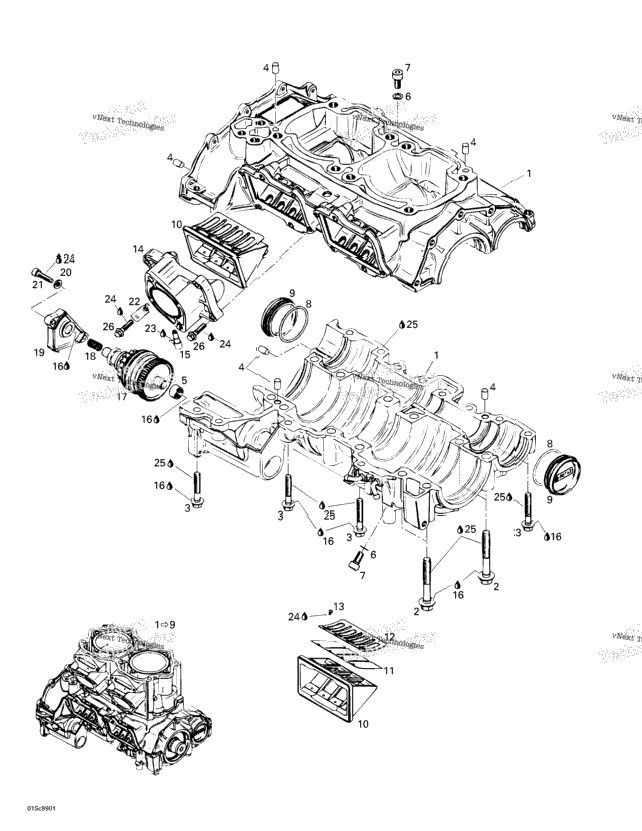 Crankcase, Rotary Valve