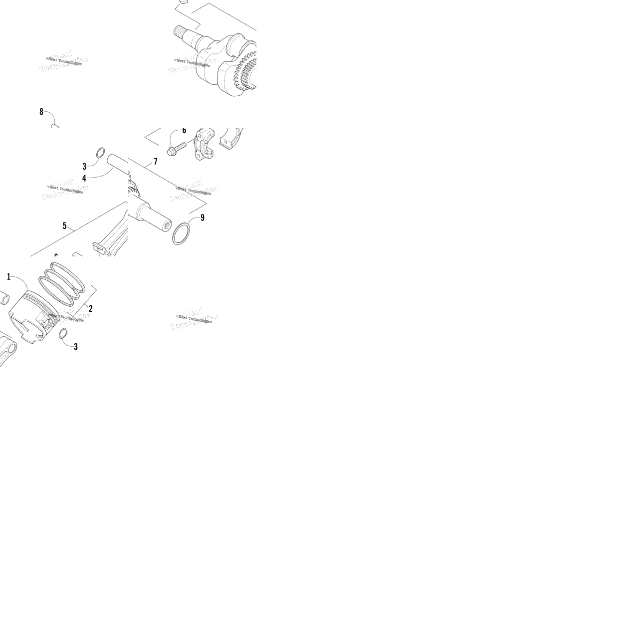 Piston And Crankshaft Assembly