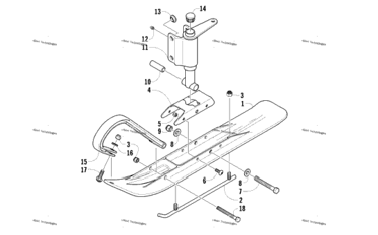 Ski And Spindle Assembly