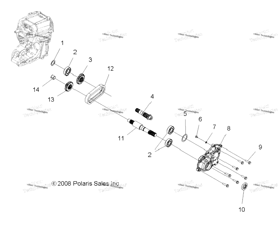 Drive Train, Main Gearcase Output Shaft