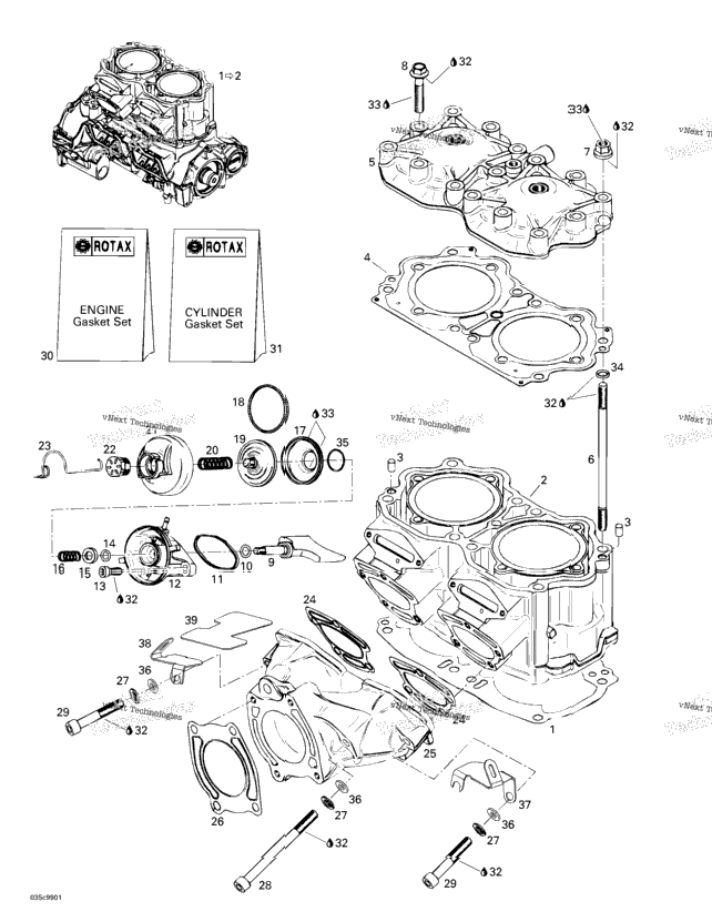 Cylinder, Exhaust Manifold