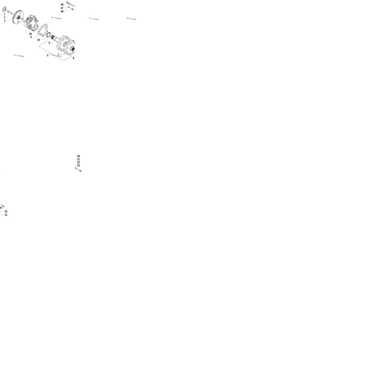 Drive Train Shaft And Brake Assemblies