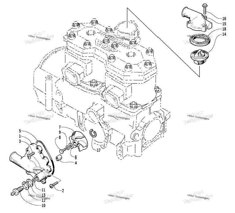 Water Pump And Thermostat