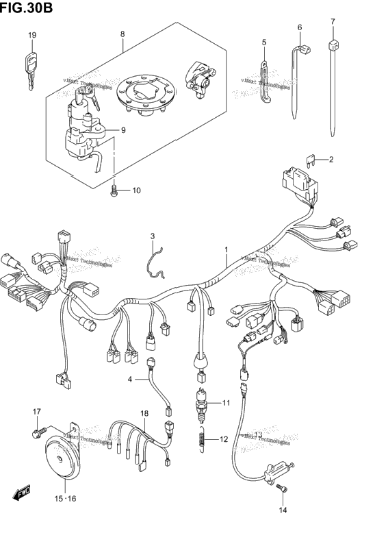 Wiring Harness (Gsf1200k1/K2/K3)