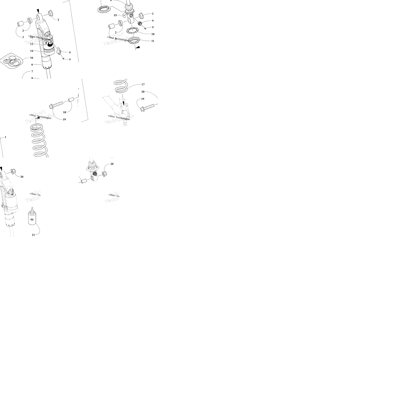 Front Suspension Shock Absorber Assembly