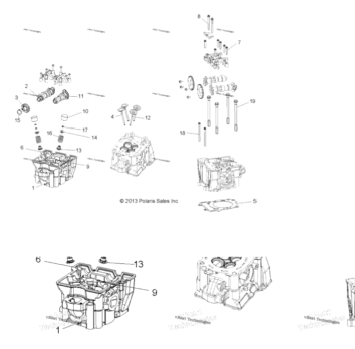 Engine, Cylinder Head, Cams & Valves