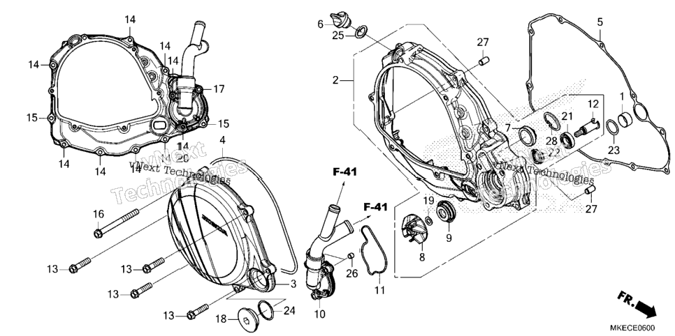 Right Crankcase Cover @Water Pump