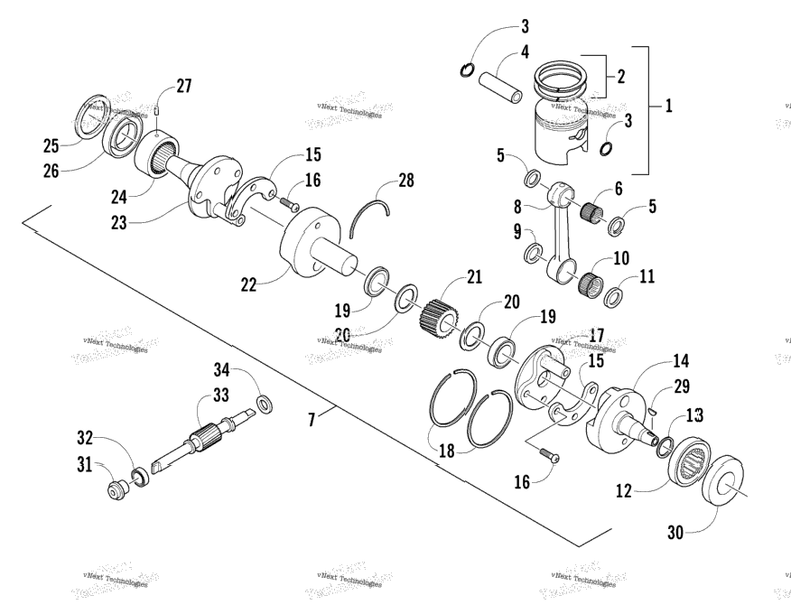 Piston And Crankshaft