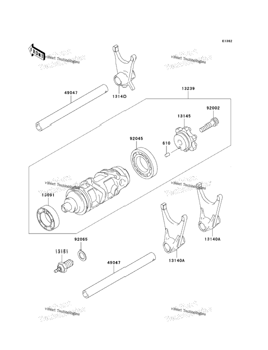 Gear Change Drum/Shift Fork(S)