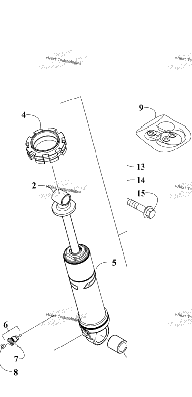Rear Suspension Front Arm Shock Absorber