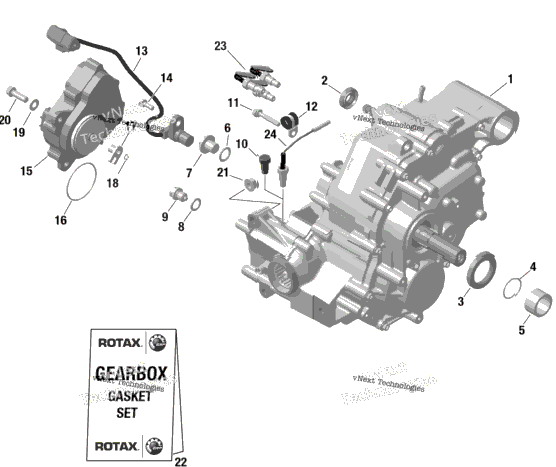 Rotax - Gearbox Assy And Drive Shaft