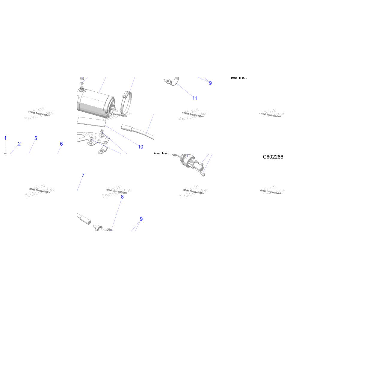 Engine, Starter Motor E.S. Option
