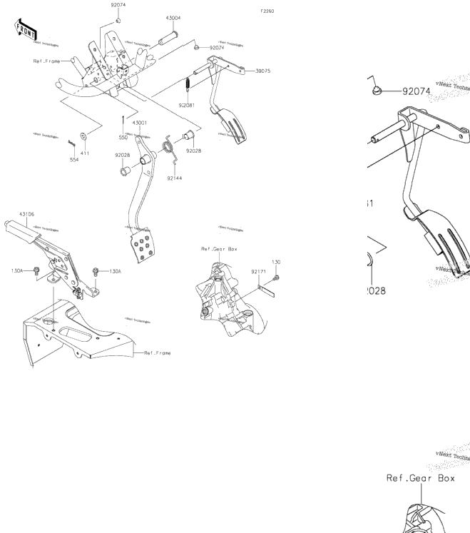 Brake Pedal/Throttle Lever