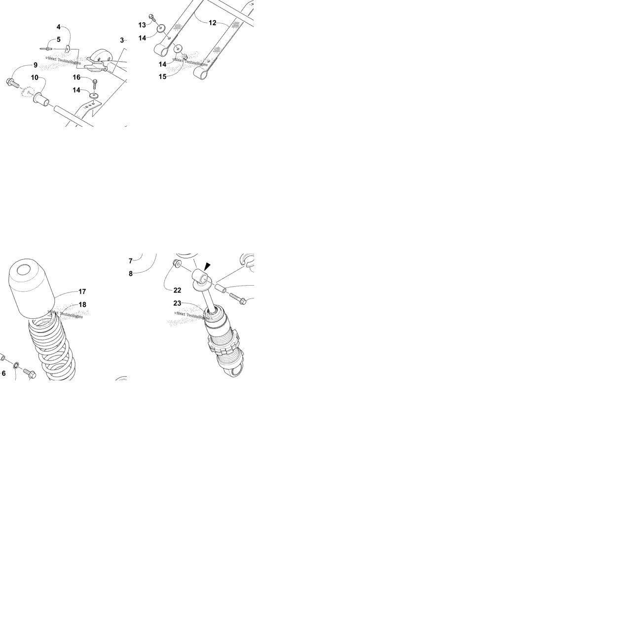 Rear Suspension Front Arm Assembly