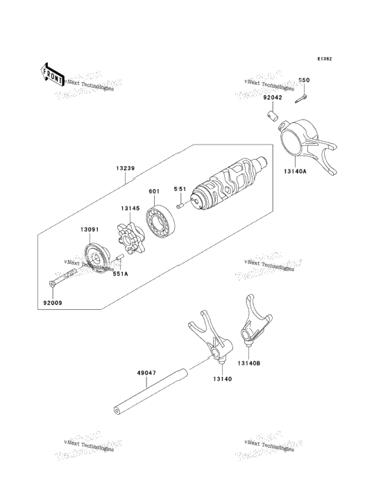 Gear Change Drum/Shift Fork(S)