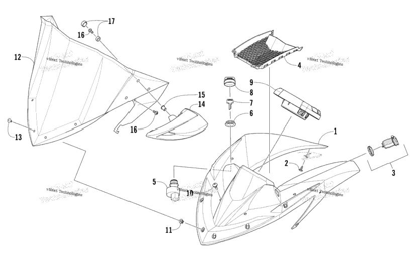 Windshield And Instruments Assemblies